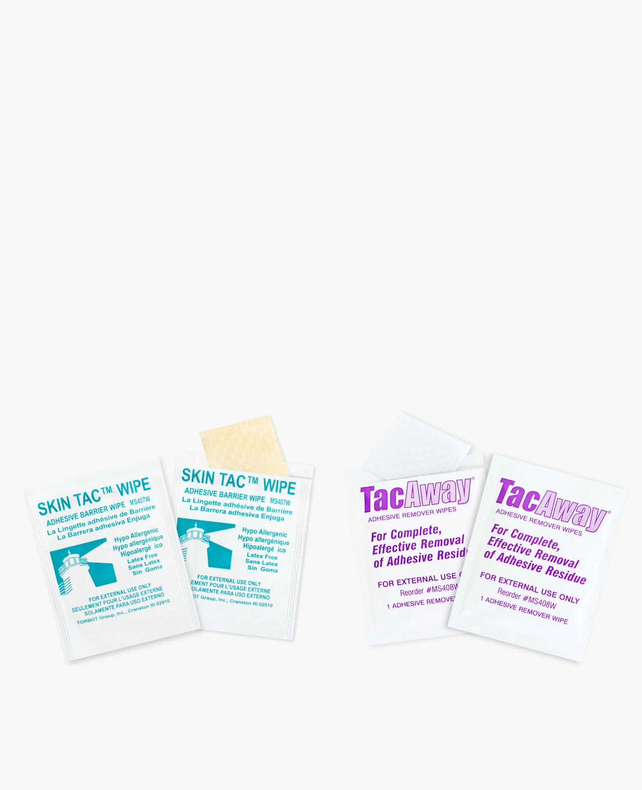 Torbot Skin Tac Adhesive Barrier Wipes - 50 per box